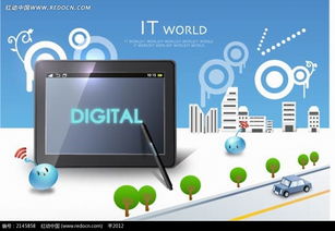 免费下载电子产品卡通矢量插画素材 红动网手绘板主题资源推荐